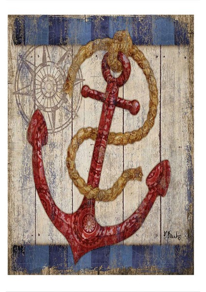 Gemi Çapası Model Ahşap Tablo