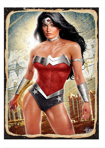 Wonder Woman Hediyelik Ahşap Tablo