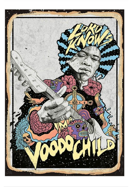 Jimi Hendrix Mdf Poster