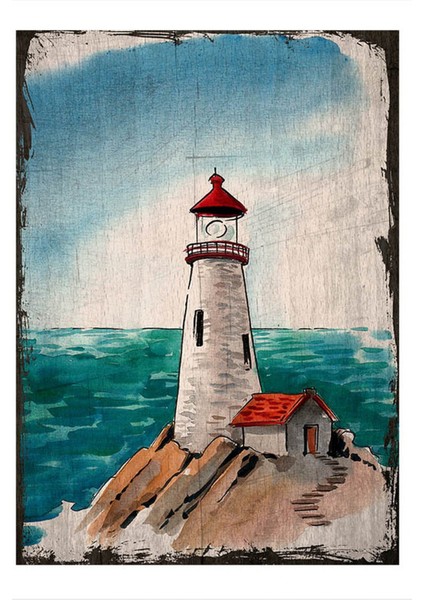 Ahşap Tablo Deniz Feneri
