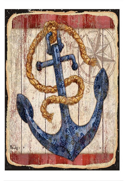 Denizci Çapası Mdf Tablo