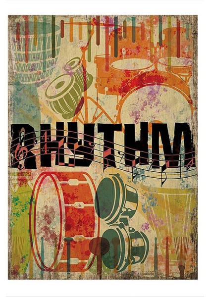 Vurmalı Çalgılar Art Mdf Tablo