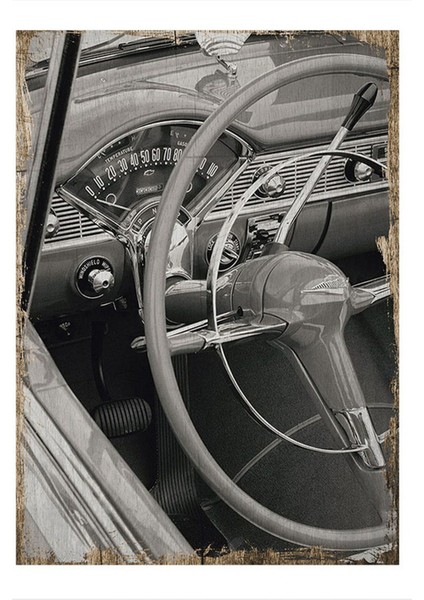 Klasik Araba Tasarım Mdf Tablo