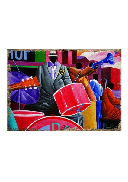 Jazz Müzik Modern Mdf Tablo