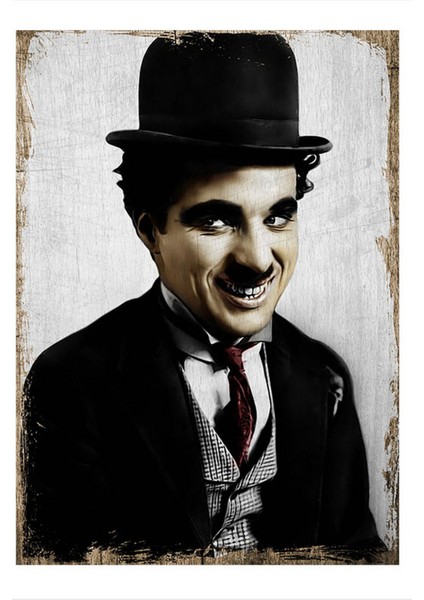 Charlie Chaplin Model Mdf Tablo