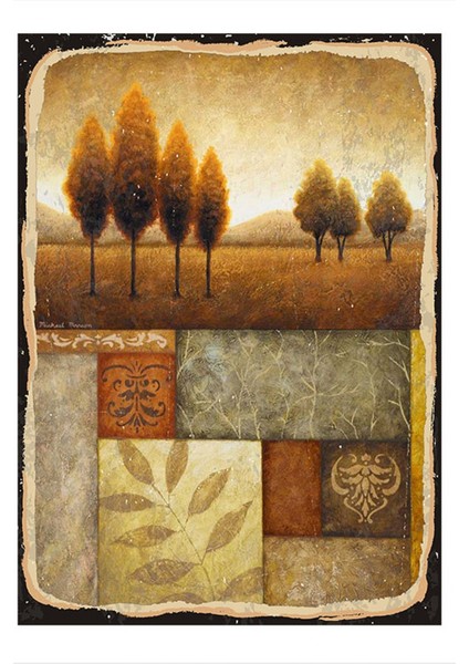 Ağaçlar Art Mdf Tablo