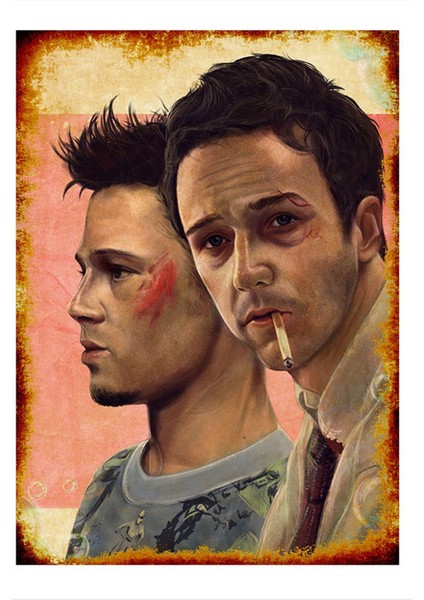 dövüş Kulübü Hediyelik Mdf Tablo