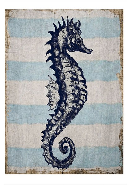 Deniz Atı Temalı Hediyelik Mdf Tablo