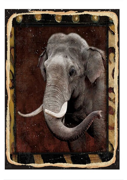 Sevimli Fil Art Mdf Tablo