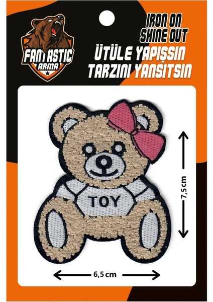 Ütü Ile Yapışan Dokuma, Peluş, Kolej, Punch Arma Bear, Fiyonklu Ayı Modeli