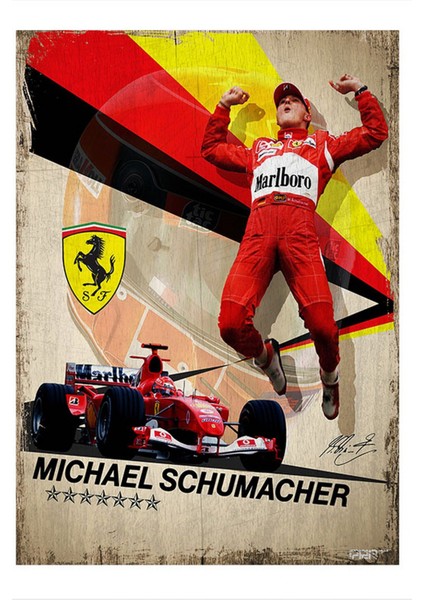 Michael Schumacher Hediyelik Ahşap Tablo