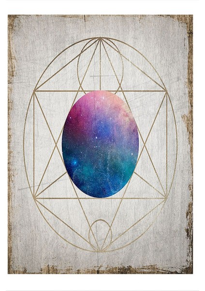 Renkli Gezegen Tasarım Mdf Tablo