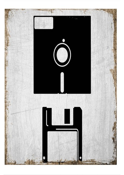 Disket Modern Ahşap Tablo