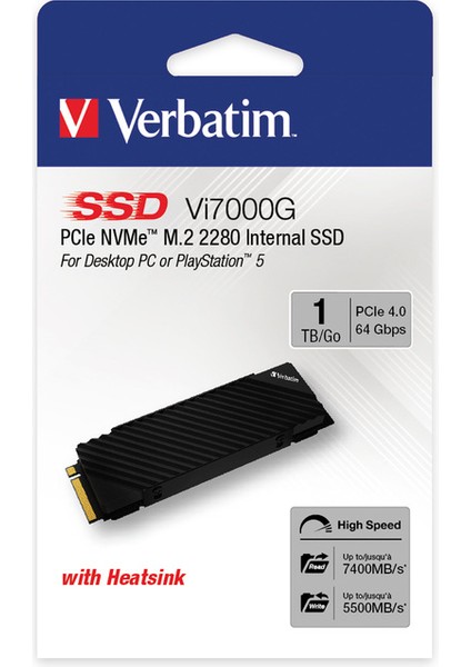 Vi7000G 1TB 7400-5500MB M.2 NVMe PCIe Gen 4 SSD