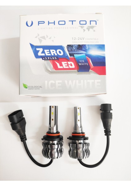 Photon Zero H1 H3 H4 H7 H8 H9 H11 H27 Hb3 9005 Hb4 9006+3 Plus Fansız LED Xenon Buz Beyaz 12V-24V Uyumlu 6000 Kelvin