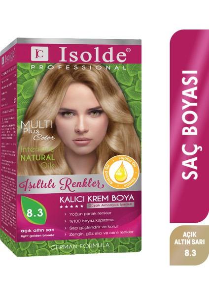 Isolde Saç Boyası 8.3 Açık Altın Sarı
