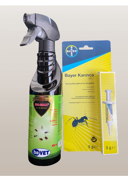 Ba-Max Genel Haşere Sprey 400 ml + Bayer Karınca Jeli 5 gr