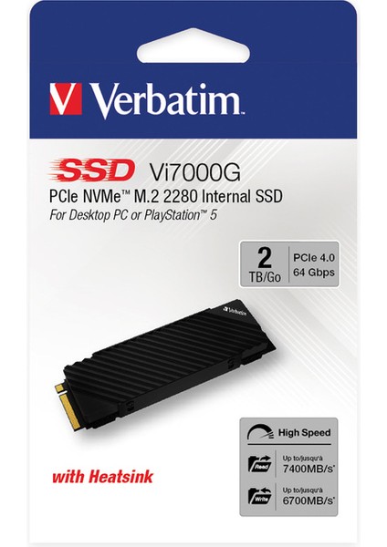 Vi7000G 2TB 7400MB- 6700MB M.2 NVMe PCIe Gen 4 SSD