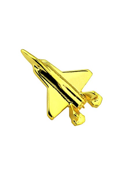 Anahtarlık Sepeti 35EF Uçak Rozet 2.5 cm x 1.6 cm - Gold Görümümlü