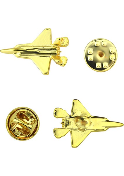 Anahtarlık Sepeti 35EF Uçak Rozet 2.5 cm x 1.6 cm - Gold Görümümlü