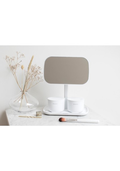 Beyaz Ayaklı Masa Aynası 12,6CMX20CMX28,3CM fiyatları