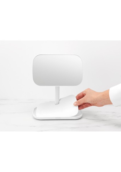 Beyaz Ayaklı Masa Aynası 12,6CMX20CMX28,3CM modelleri