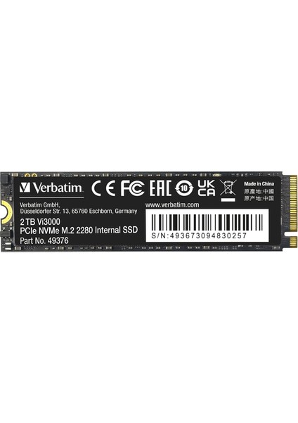 Vi3000 2TB 3300MB-3000MB M.2 NVMe PCIe Gen 3 SSD