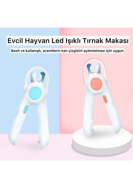 LED Işıklı Evcil Hayvan Tırnak Makası, Gizli Törpü ile , Çelik Bıçaklı fırsatları