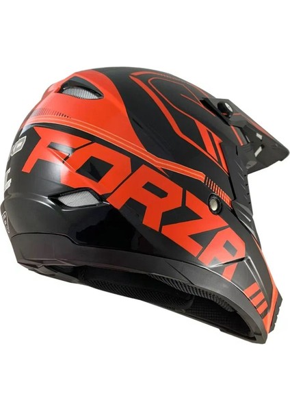 Motosiklet Ce Onaylı Kask Içi Yıkanılabilir Kask Forza Orange