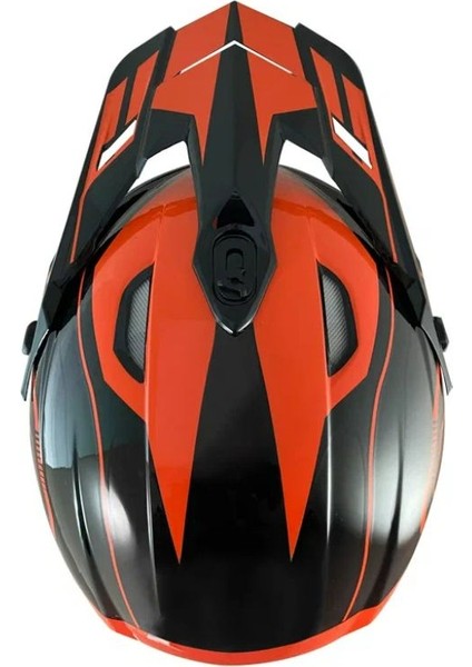 Motosiklet Ce Onaylı Kask Içi Yıkanılabilir Kask Forza Orange