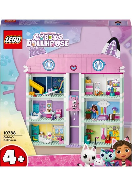 Gabby’s Dollhouse 10788 - 4 Yaş ve Üzeri Çocuklar için Orijinal Detaylarla Dolu 8 Odalı bir Ev İçeren Yaratıcı Oyuncak Yapım Seti (498 Parça)