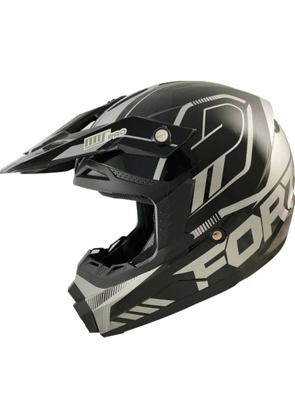 Motosiklet Ce Onaylı Kask Içi Yıkanılabilir Cross Kask Forza Sılver