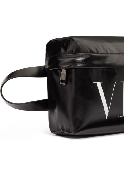 Vltn Leather Wash Bag