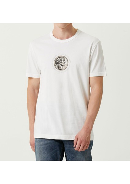 Coin Print Cotton T-Shirt