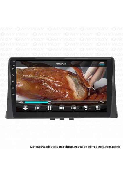 Peugeot Rifter Android 12 Multimedya Carplay 4gb RAM+64GB HDD Navigasyon Ekran