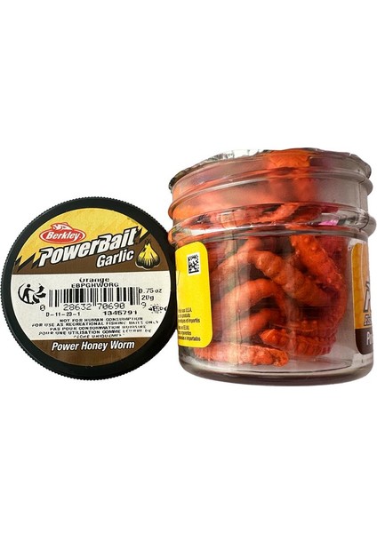 Power Honey Worm 55CT Silikon Kurt - Orange