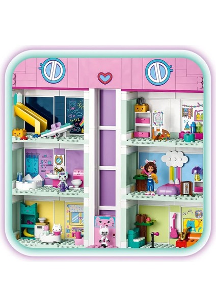 Gabby’s Dollhouse 10788 - 4 Yaş ve Üzeri Çocuklar için Orijinal Detaylarla Dolu 8 Odalı bir Ev İçeren Yaratıcı Oyuncak Yapım Seti (498 Parça)