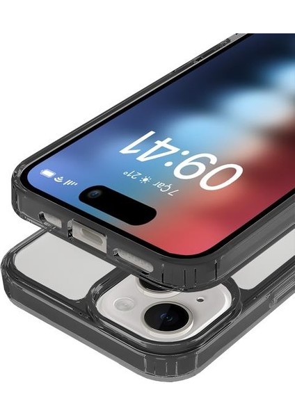 Buff iPhone 15 Air Hybrid Kılıf Smoke Black modelleri