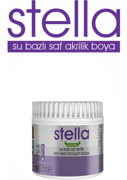 Su Bazlı Saf Akrilik Boya Beyaz 500ML