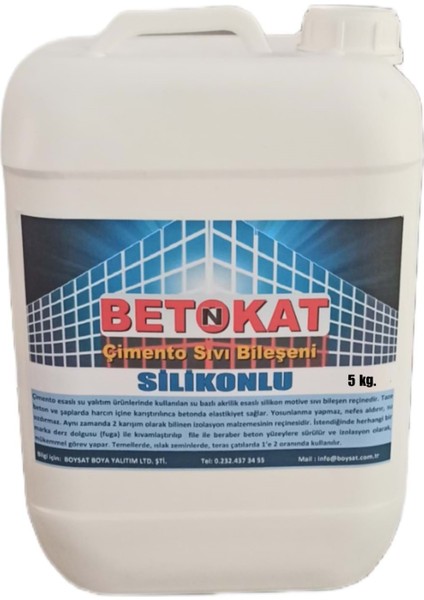 Betokat Silikonlu Sıvı Çimento Bileşeni 5 kg