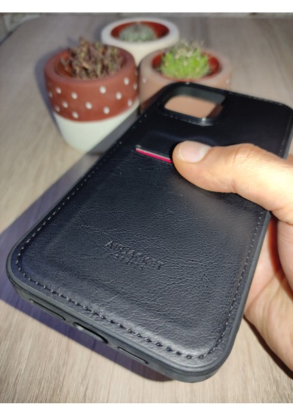 iPhone 14 - Kişiye Isme Özel Kartvizitli Deri Telefon Kılıfı modelleri