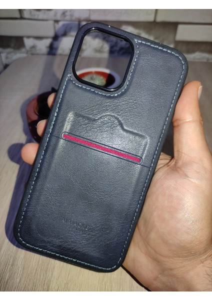 iPhone 13 Pro Max - Kişiye Isme Özel Kartvizitli Deri Telefon Kılıfı modelleri