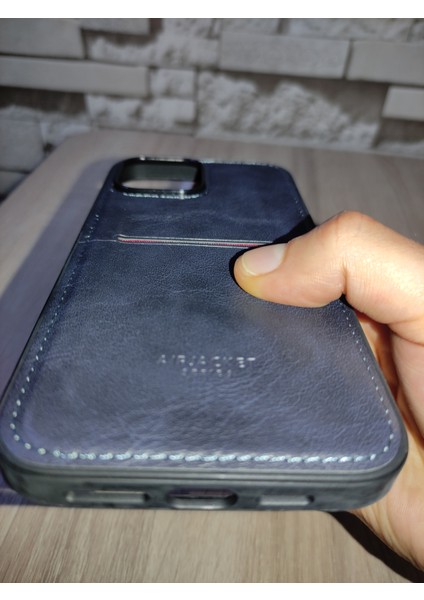 iPhone 13 Pro Max - Kişiye Isme Özel Kartvizitli Deri Telefon Kılıfı fırsatları