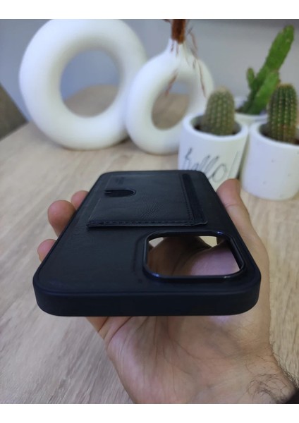 iPhone 8 Plus - Kişiye Isme Özel Deri Telefon Kılıfı - Kartvizitli Stant Tasarım indirimleri
