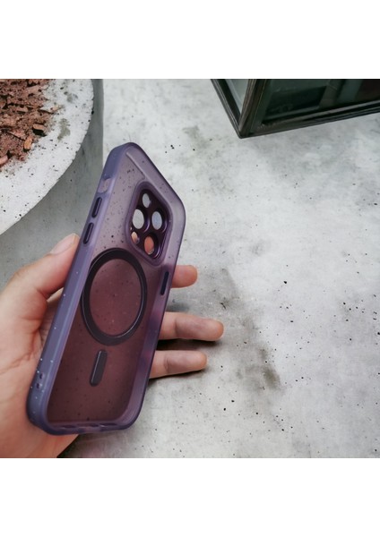 iPhone 14 Pro Max Uyumlu Glory Magsafe Derin Mor Lens Korumalı Premium Telefon Kılıfı modelleri