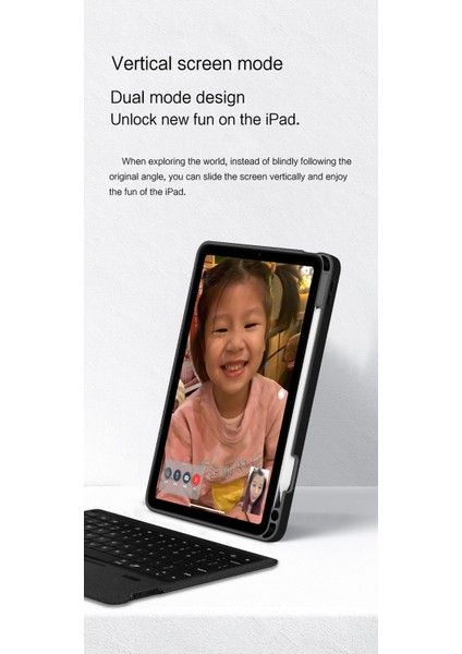 Apple Ipad 10.nesil 2022 10.9" M1 Uyumlu Mag Touchpad Blutooth Işıklı Standlı Klavyeli Kılıf