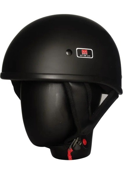 Motosiklet Kaskı Abs Materıal Yarım Chopper Model Kask Retro Model Harley Kask Mat Black