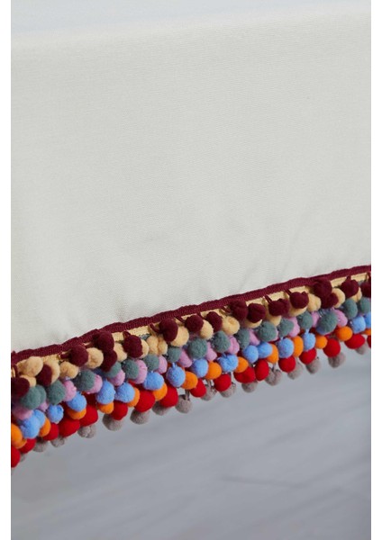 Renkli Ponponlu Runner 90 X30,R-61