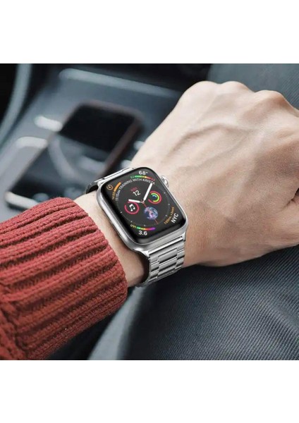 Apple Watch 2/3/4/5/6/7/8/se/ultra 42 44 45 49MM Uyumlu Çelik Baklalı Metal Kordon fırsatları