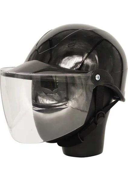 Motosiklet Yarım Camlı Kask Jokey Model Black